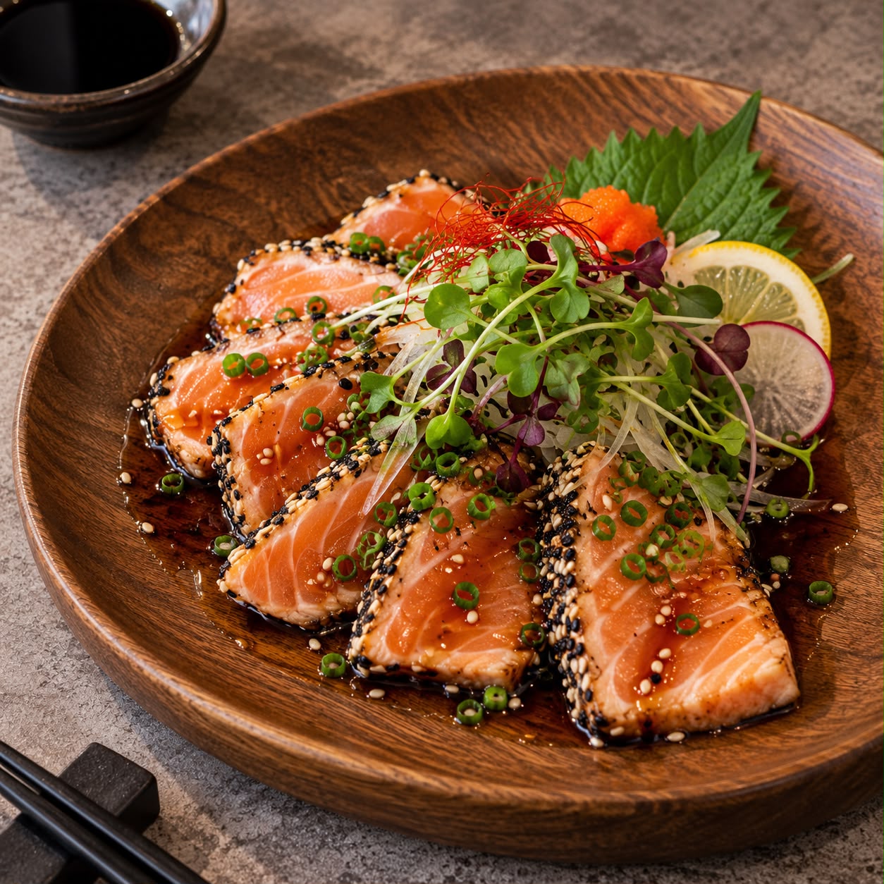 Salmon tataki