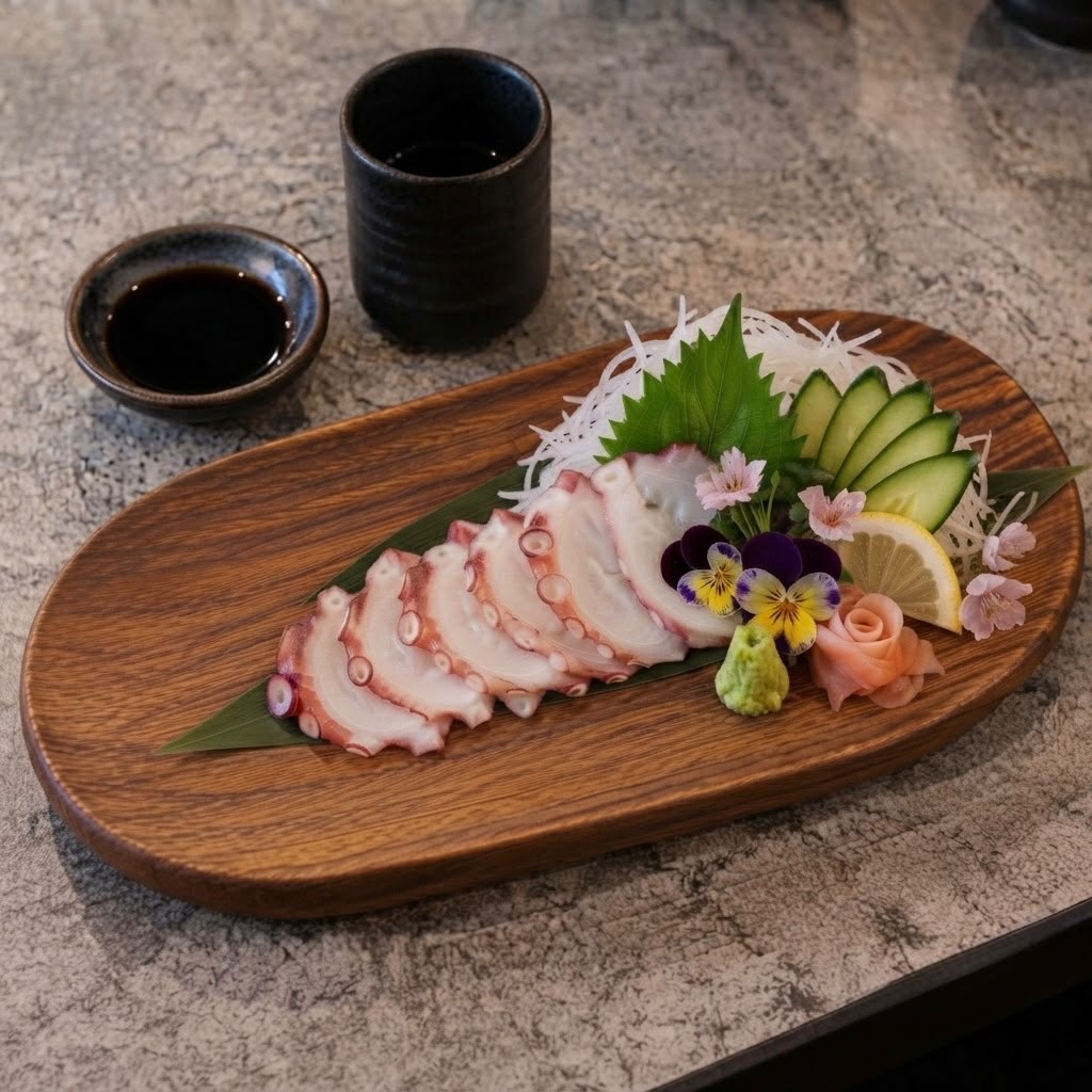 Octopus sashimi